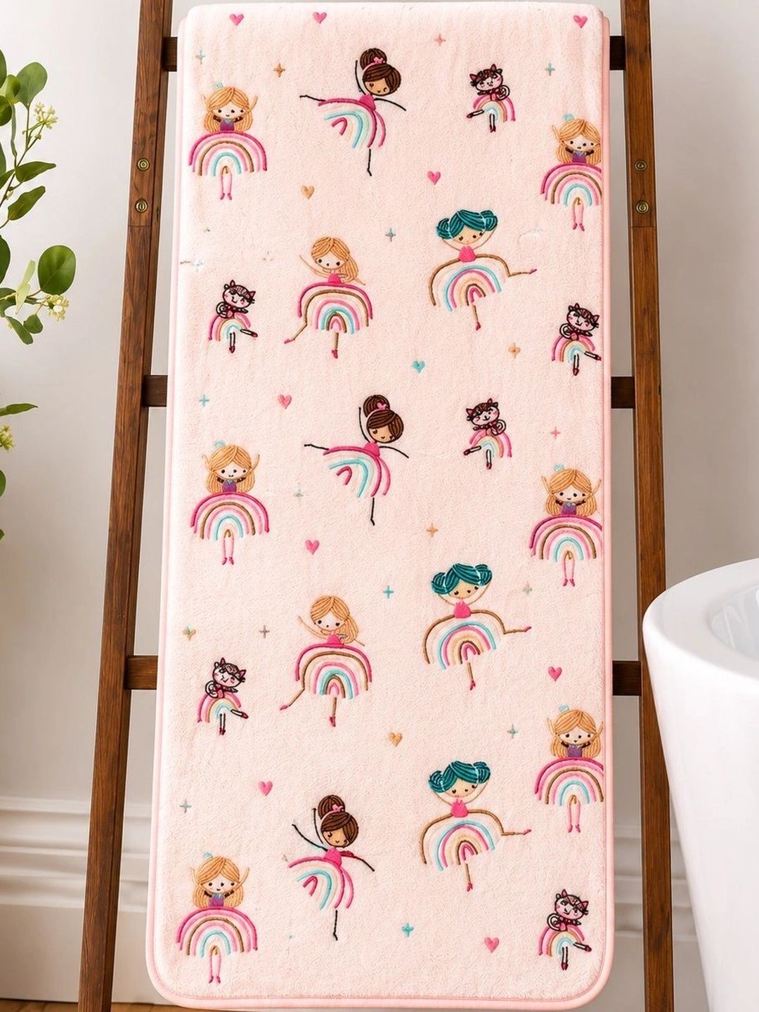 Thelittlebunny Orange 1 Printed Terry Cotton 300 GSM Bath Towel-picture-40