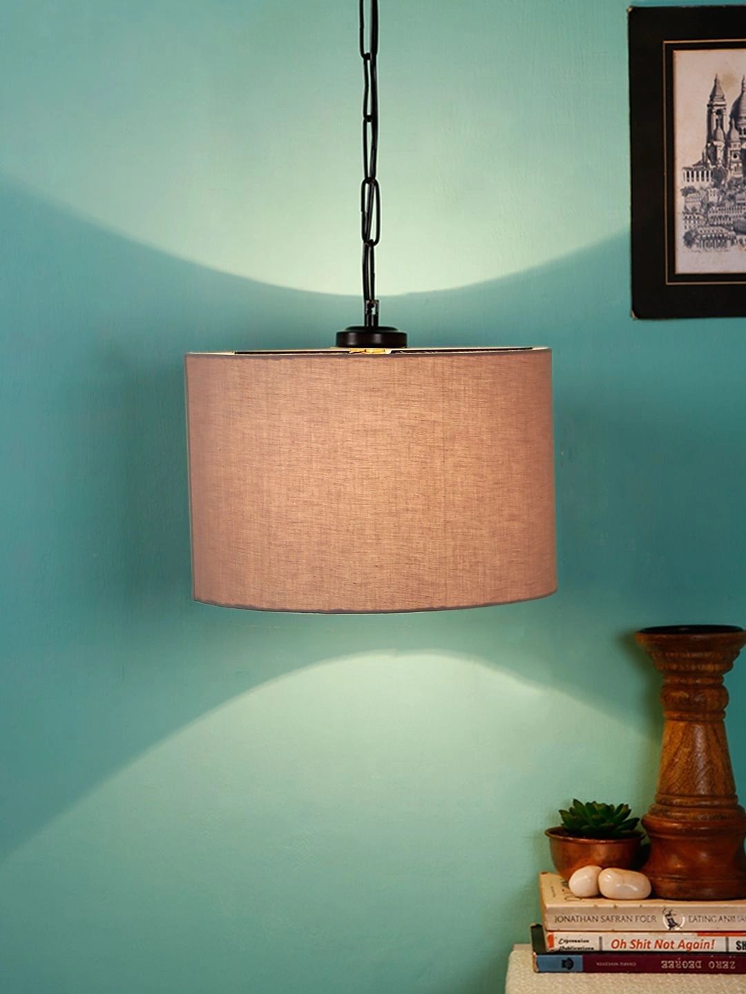 Myntra Elegant Homes Grey Textured Contemporary Ceiling Lamp-picture-28