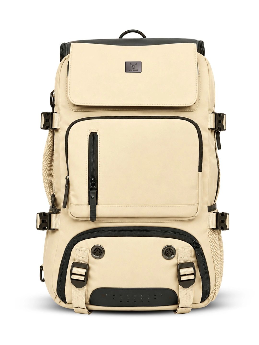REDHORNS Unisex Colourblocked Backpack with Compression Straps-image-43