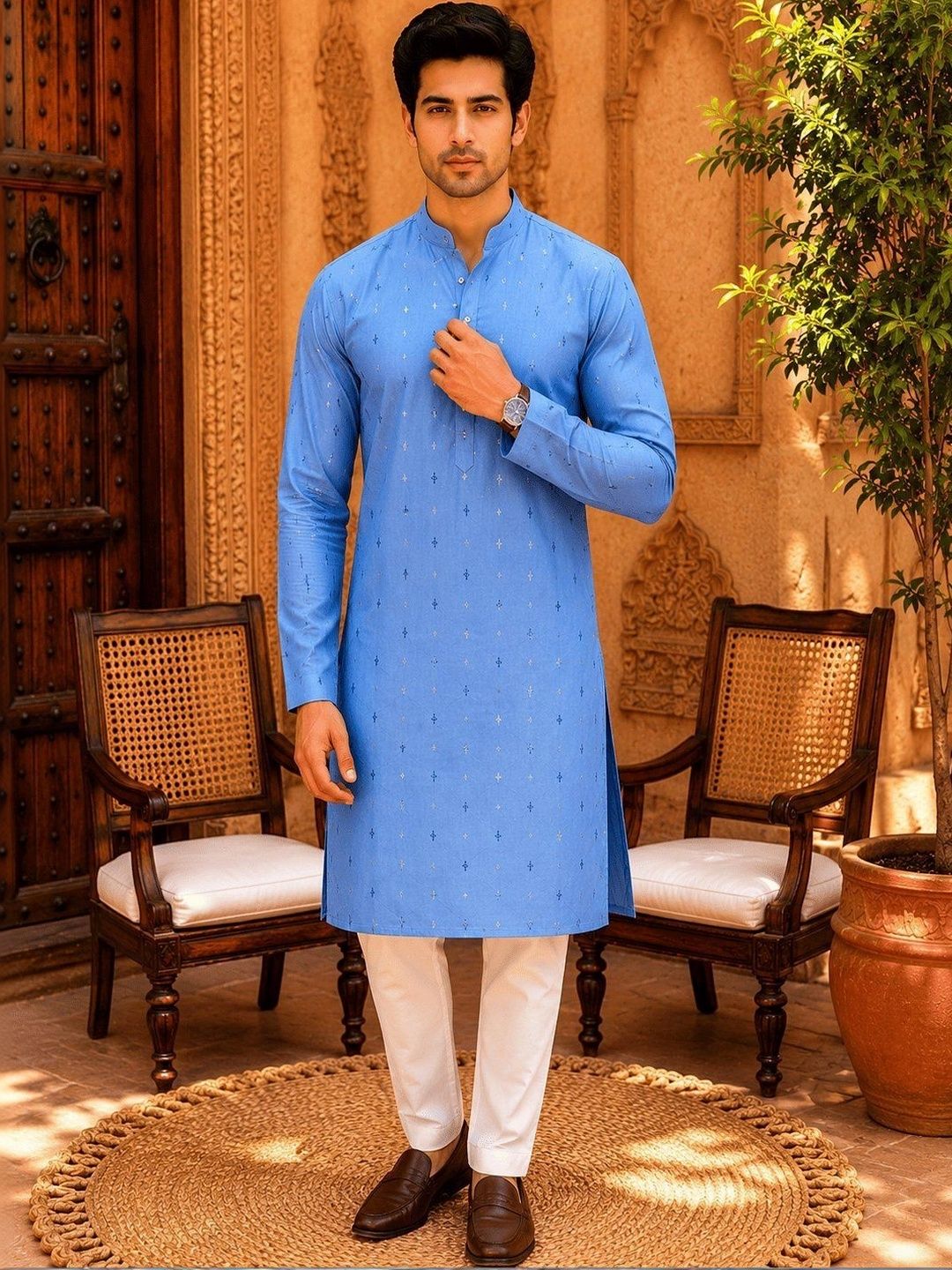 Anouk Men Ethnic Motifs Printed Regular Kurta with Pyjamas-picture-11