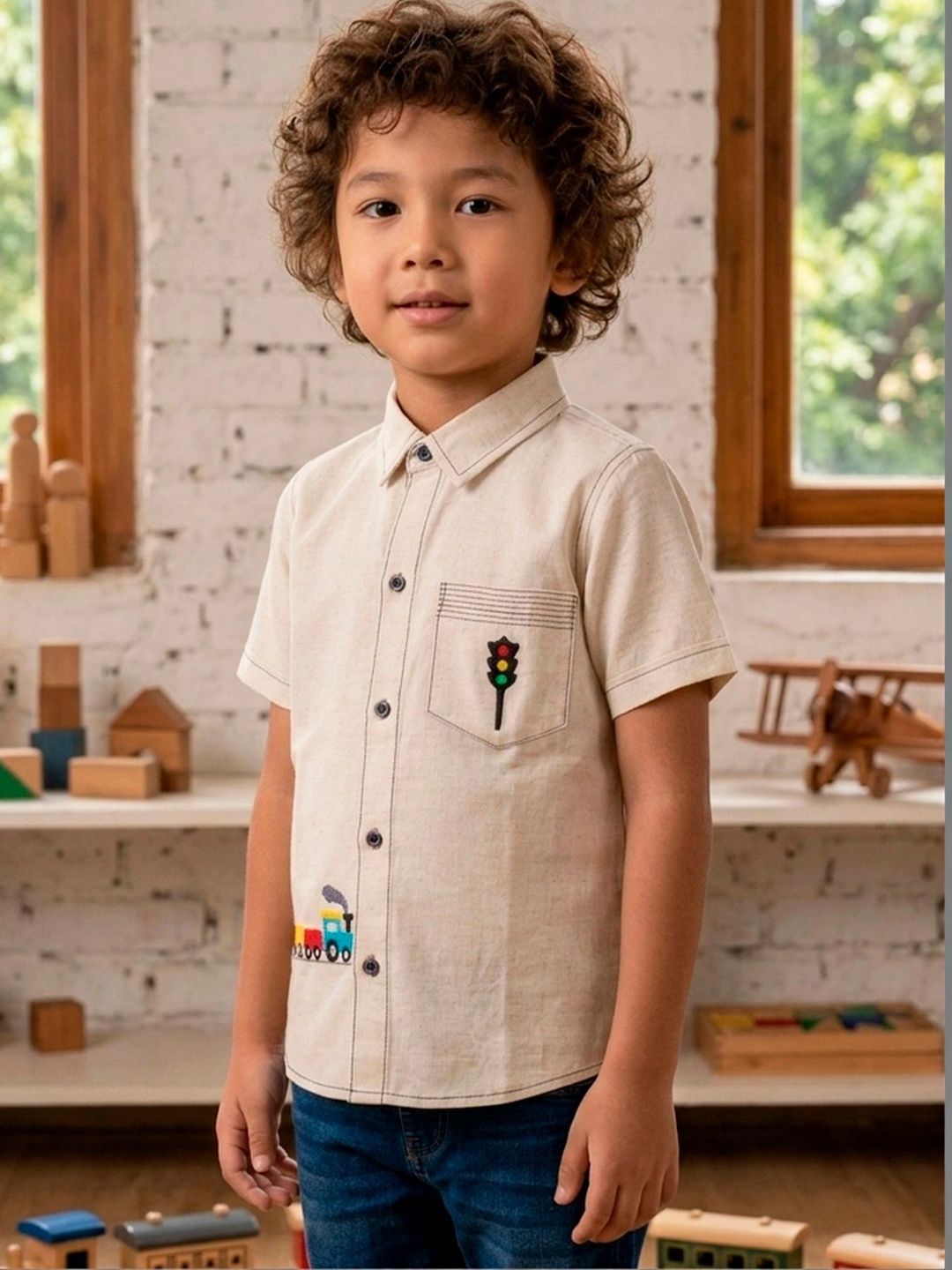 Abeo Boys Comfort Tailored Fit Printed Casual Shirt-picture-22