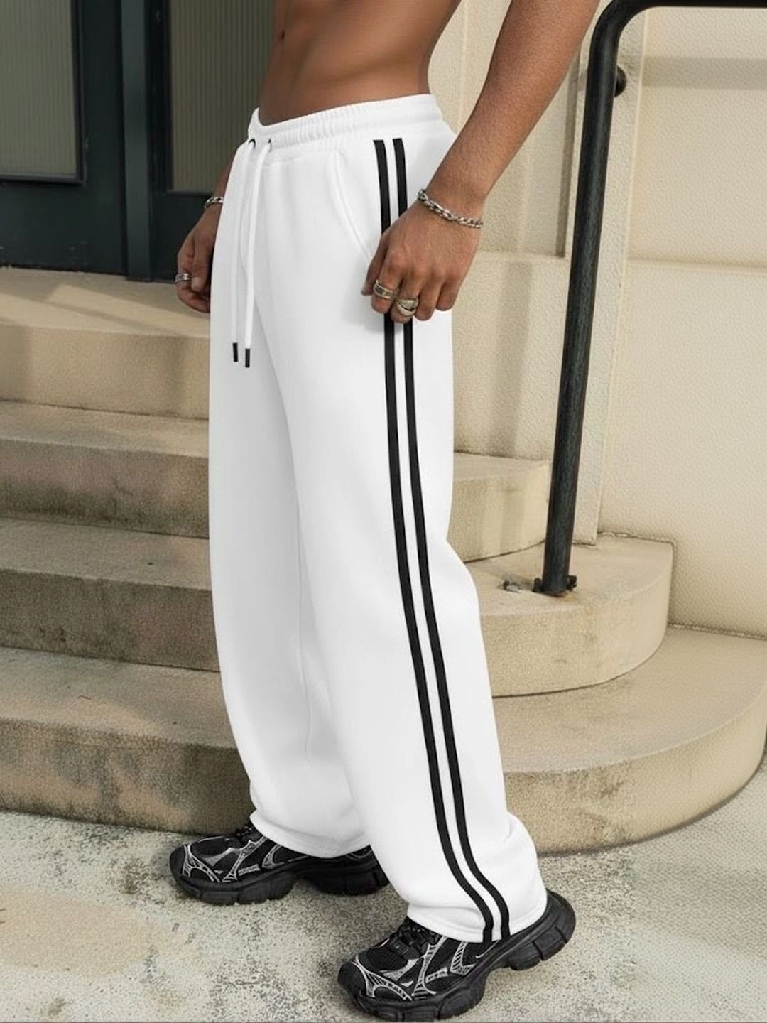 Daphne Maurier Men Striped Regular Fit Training Track Pants-picture-16