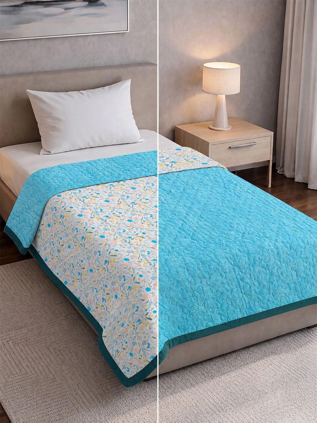 Pure Decor Multicoloured Floral AC Room Dohar-image-16