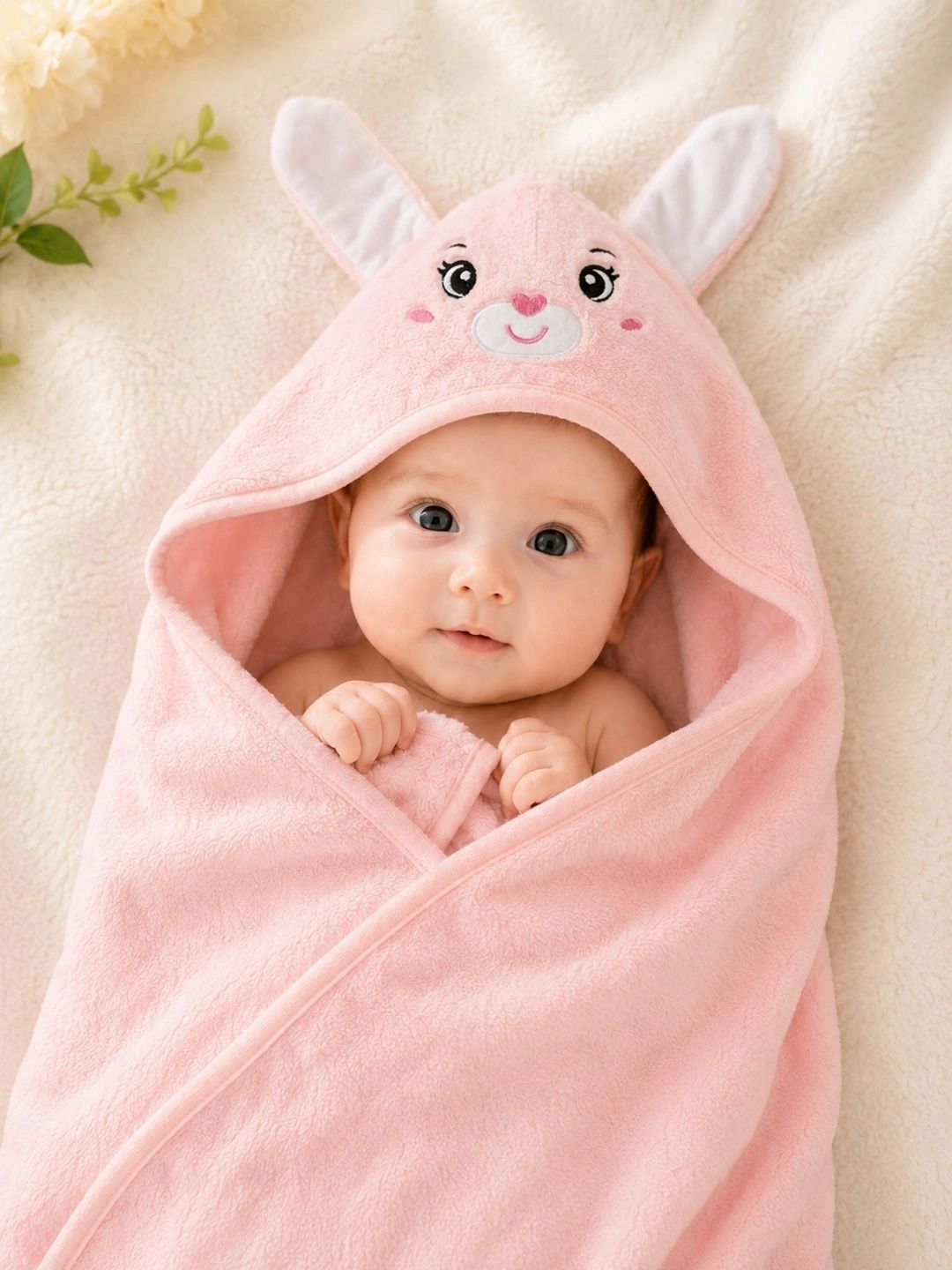 Thelittlebunny Pink 1 Printed Terry Cotton 300 GSM Bath Towel-picture-30