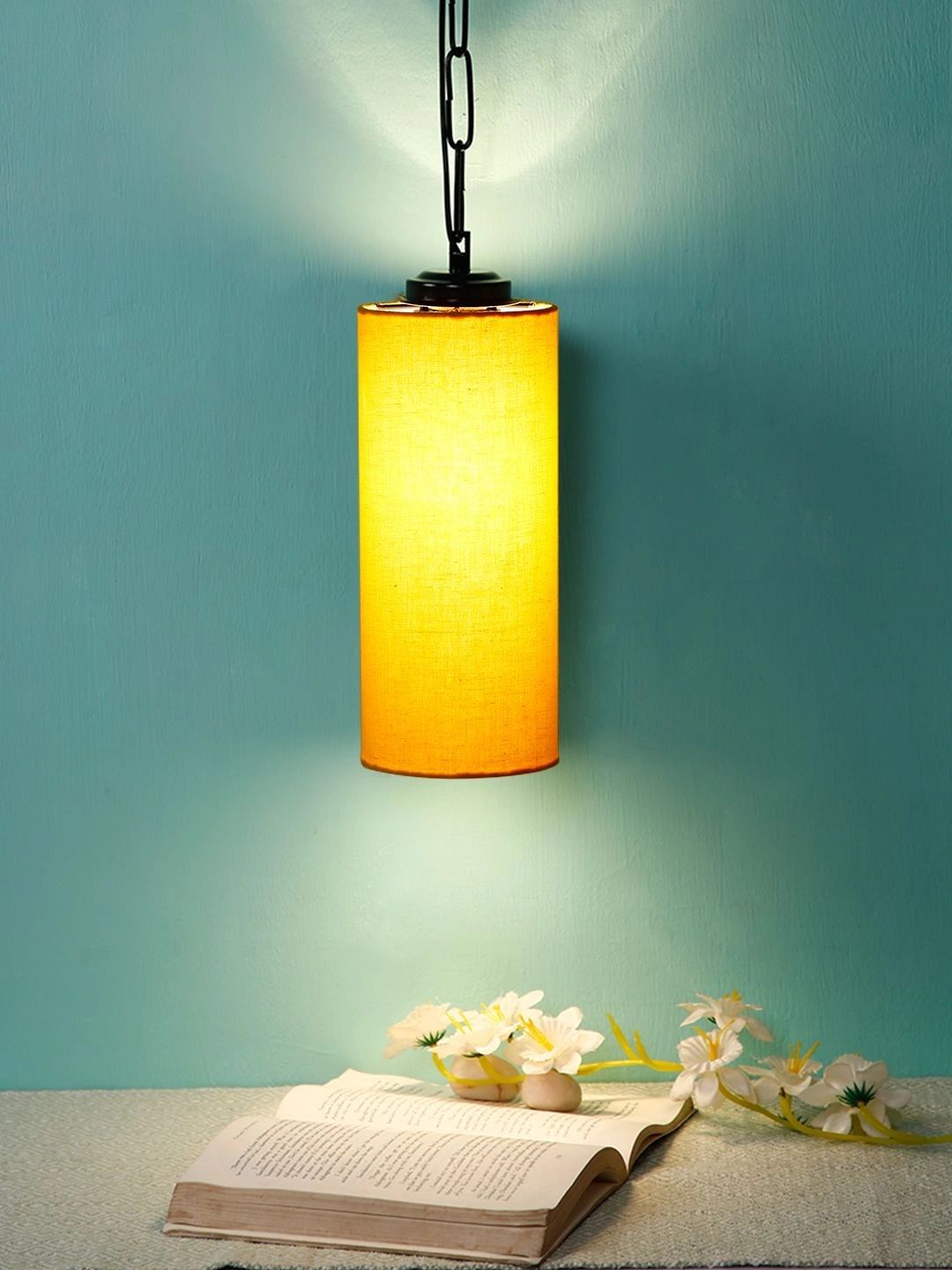 Myntra Elegant Homes Yellow Textured Contemporary Ceiling Lamp-picture-42