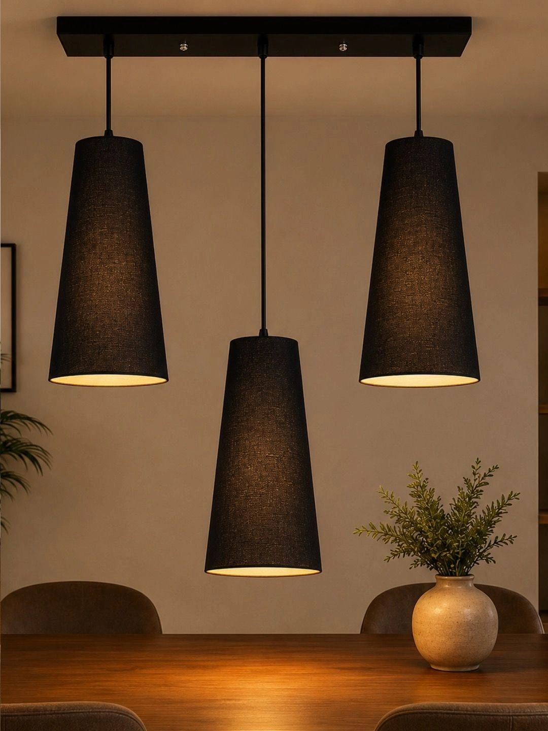 Myntra Elegant Homes Black Textured Contemporary Ceiling Lamp-picture-42