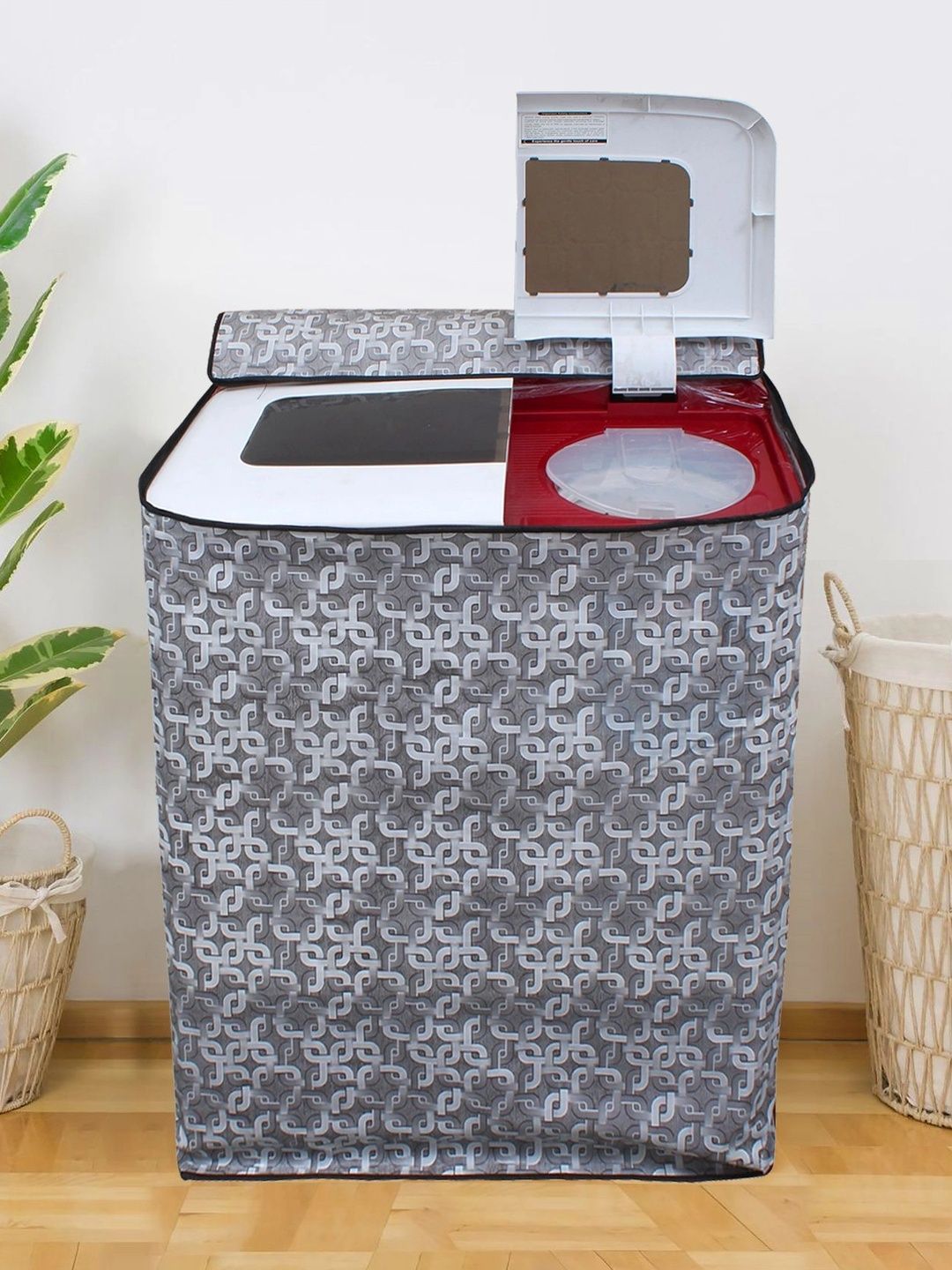 GLASSIANO Silver-Toned Washing Machine Appliance cover-image-0