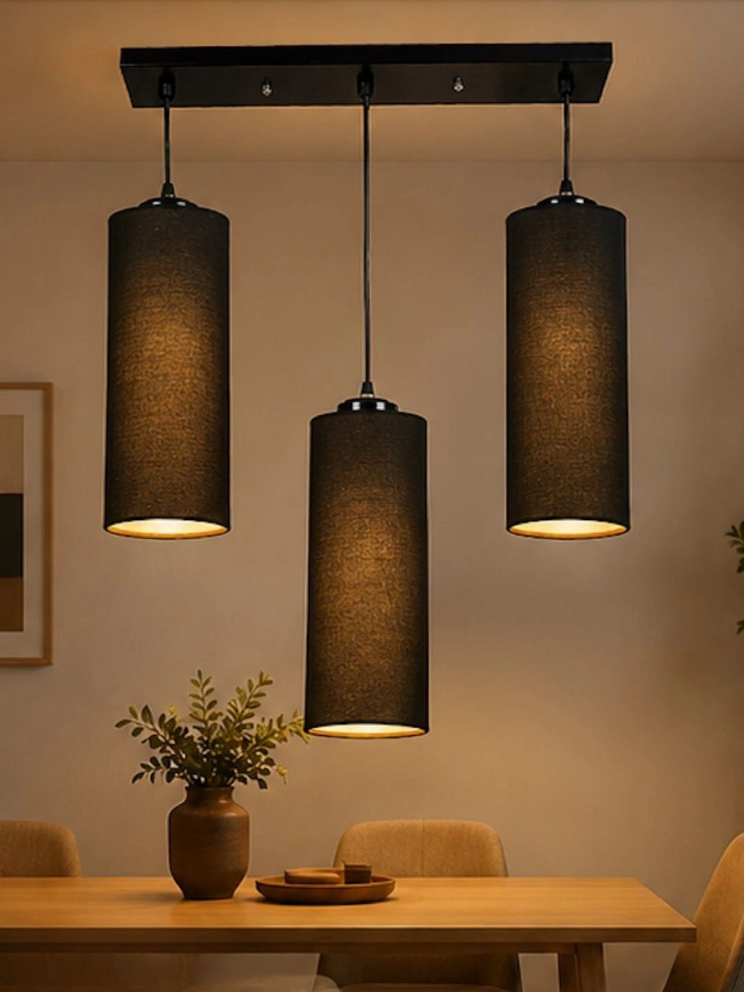 Myntra Elegant Homes Black Textured Contemporary Ceiling Lamp-picture-20