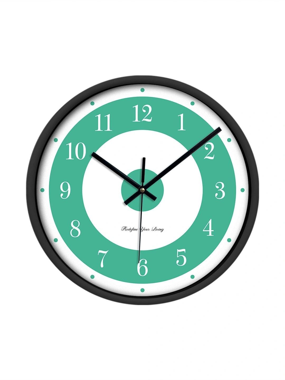 Wonder Home Walls White & Green Colourblocked Wall Clock-picture-54