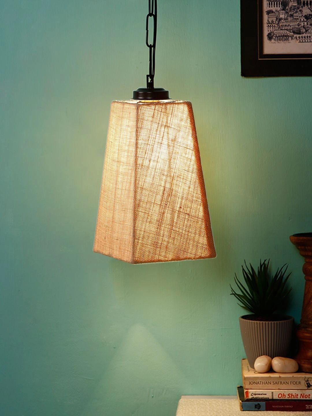 Myntra Elegant Homes Beige Textured Ceiling Lamp-picture-13