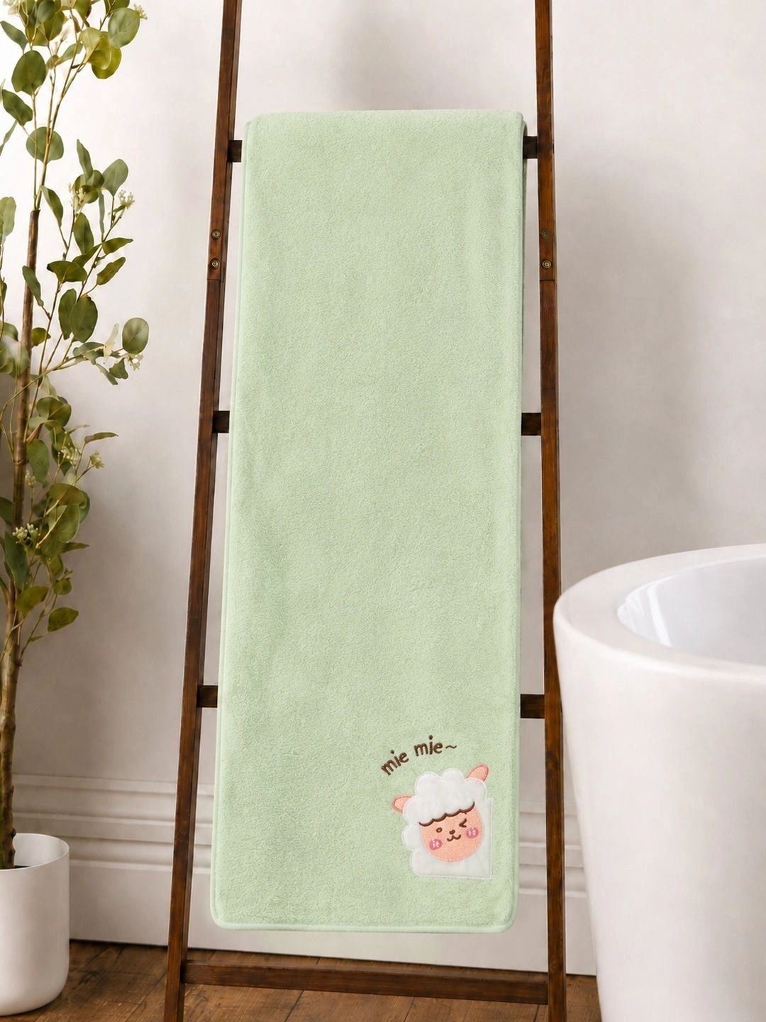 Thelittlebunny Green 1 Printed Terry Cotton 300 GSM Bath Towel-picture-48
