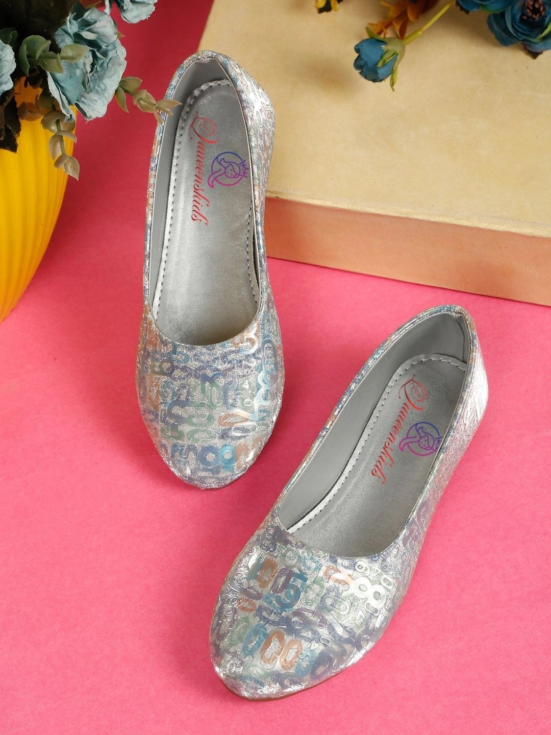 Quueenskids Girls Printed Round Toe Slip-On Ballerinas-picture-40