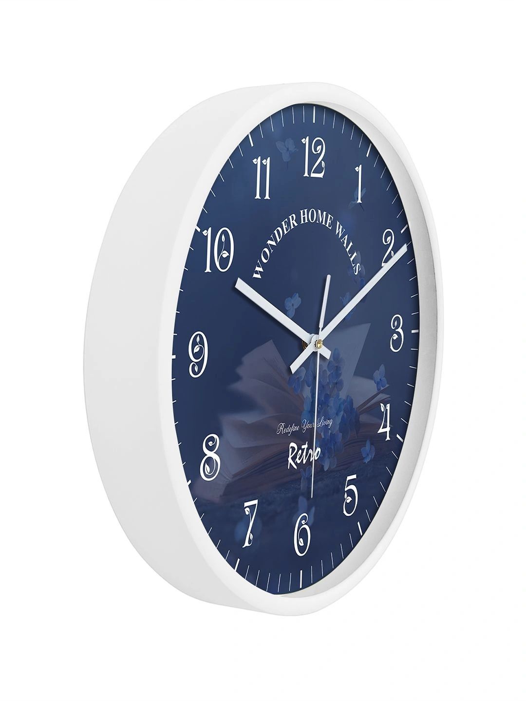 Wonder Home Walls Navy Blue Printed Wall Clock-image-6