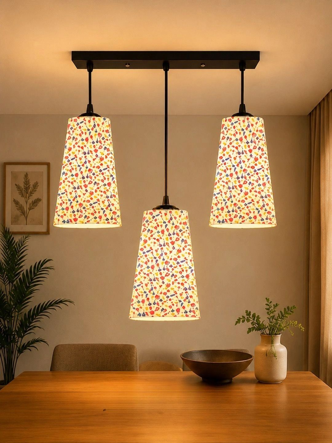 Myntra Elegant Homes Multicoloured Printed Contemporary Ceiling Lamp-picture-20