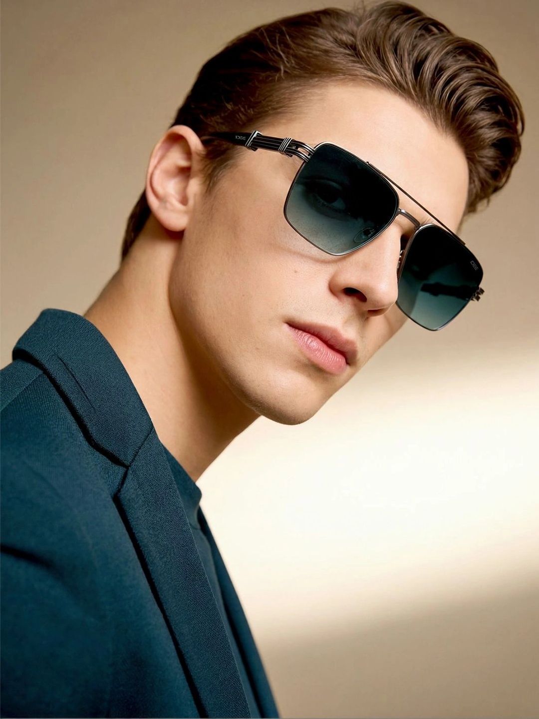 IDEE Men Blue Lens & Silver-Toned Aviator Sunglasses with-picture-46