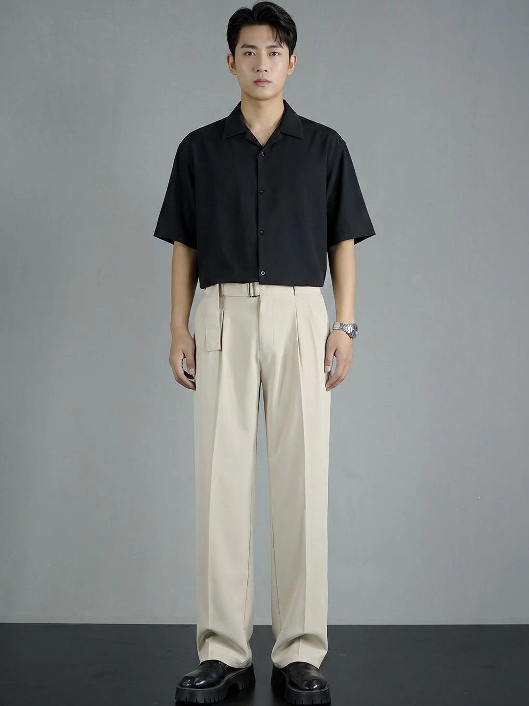 Suo Men Easy Wash Pleated Trousers-picture-48