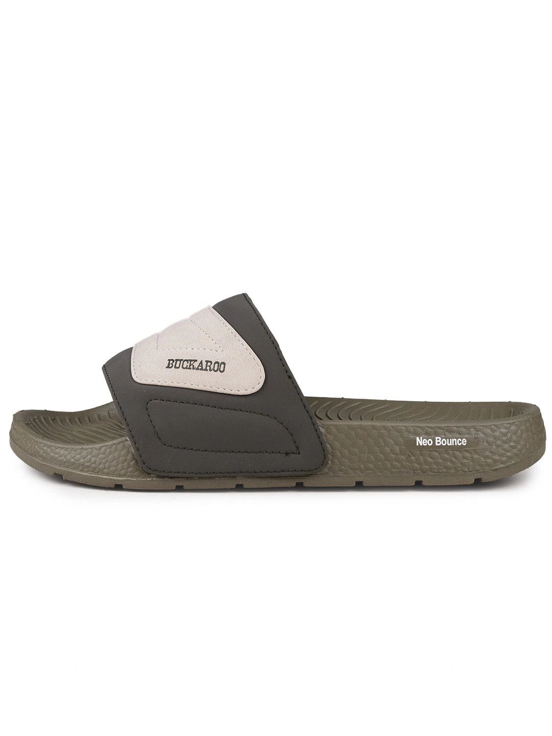 Buckaroo Men Colourblocked Rubber Sliders-picture-27