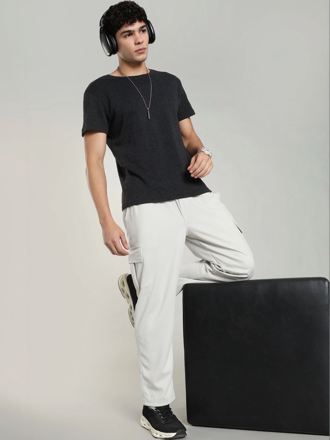 R.Code by The Roadster Life Co. Men Smart Trousers-picture-29