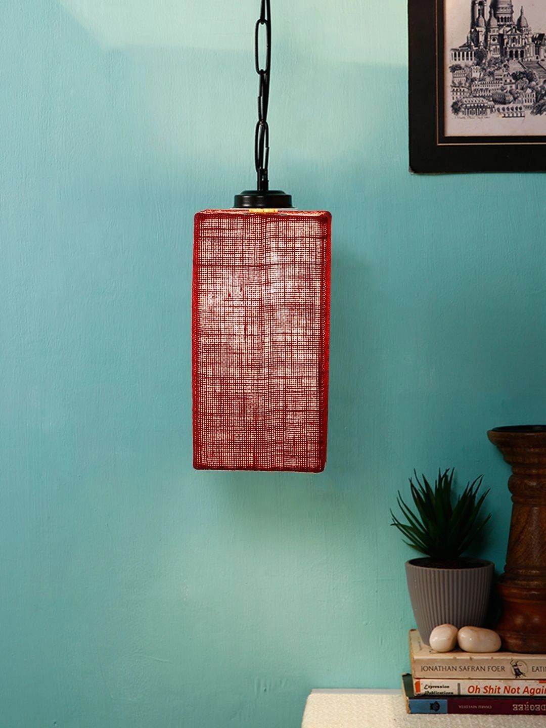 Myntra Elegant Homes Pink Textured Ceiling Lamp-picture-38