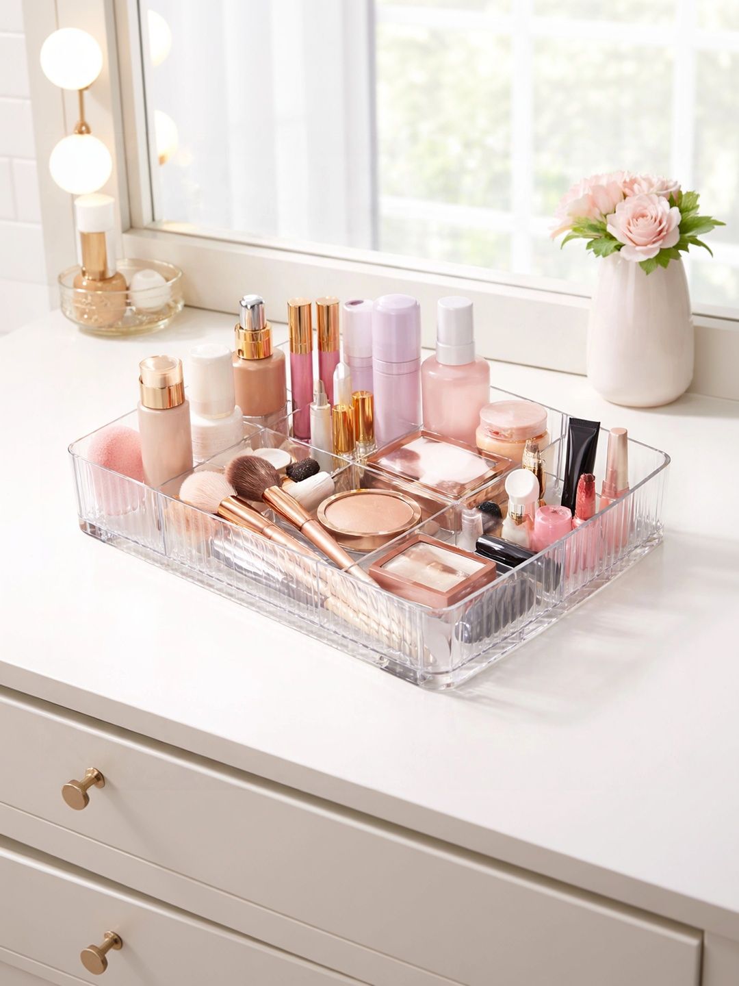 Nayasa Transparent Set of 1 Regular Makeup Organiser Organisers-image-16