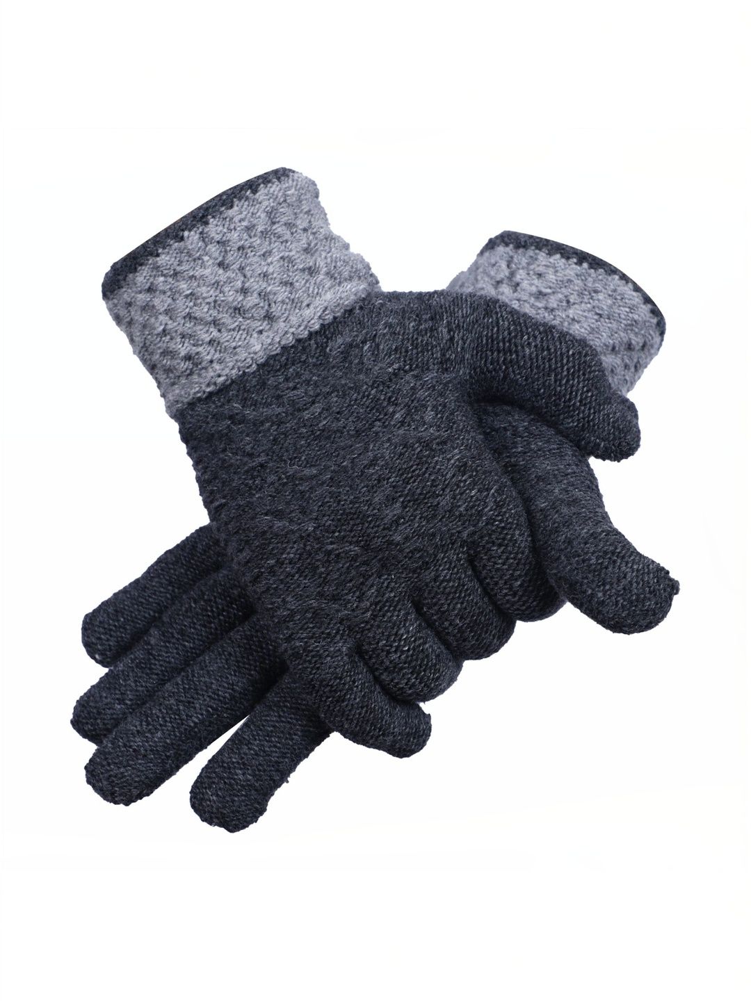 Bizarro.in Men Patterned Acrylic Winter Gloves-image-9