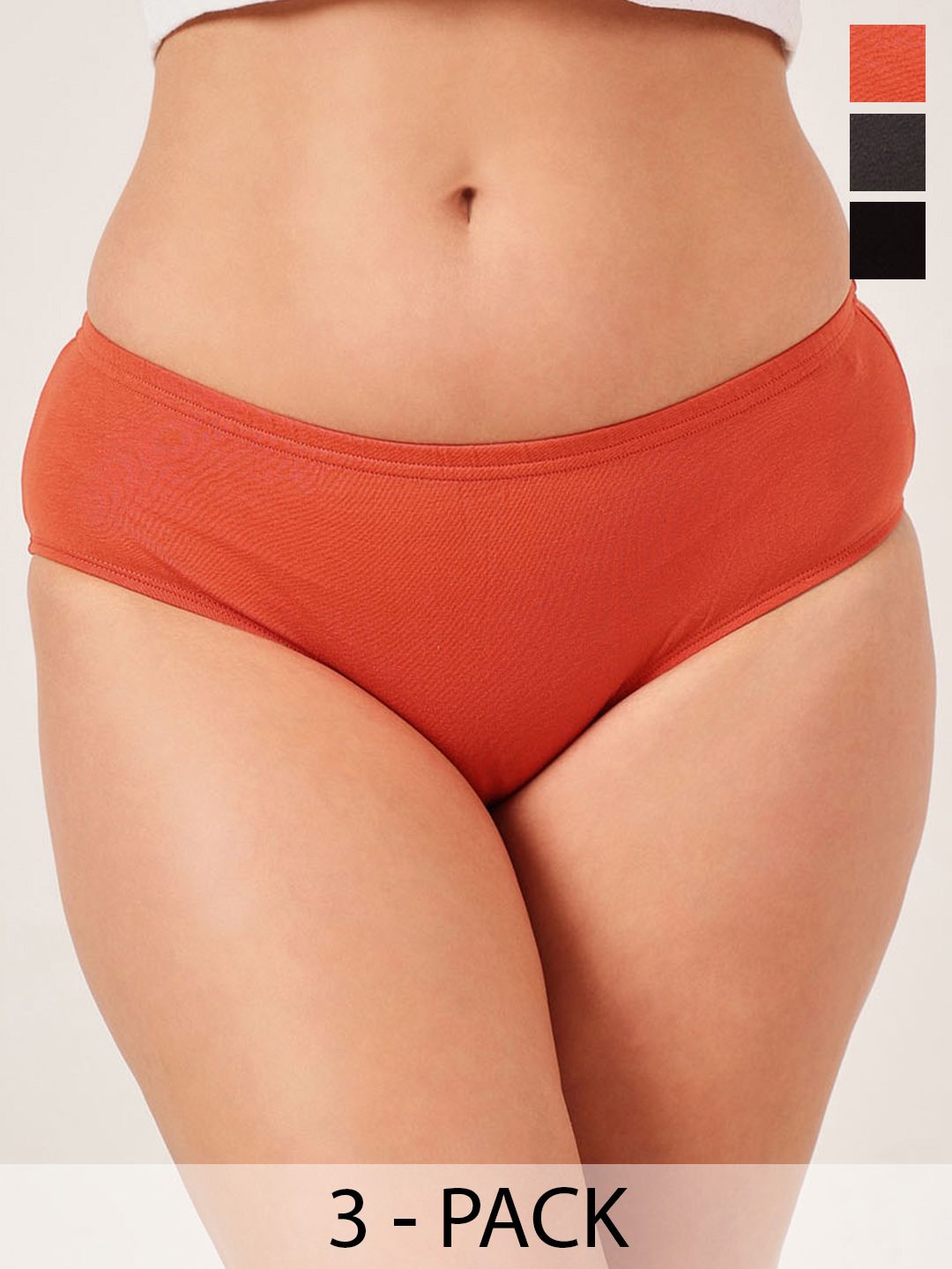 DressBerry Pack Of 3 Assorted Hipster Briefs-picture-42