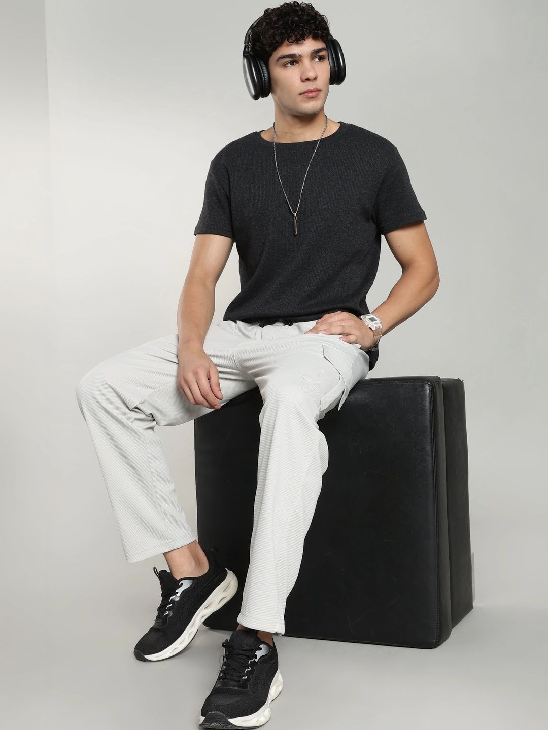 R.Code by The Roadster Life Co. Men Smart Trousers-picture-32