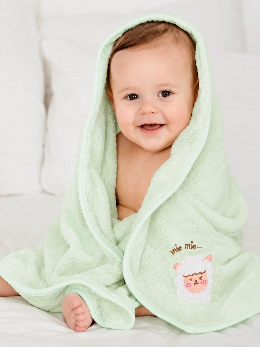 Thelittlebunny Green 1 Printed Terry Cotton 300 GSM Bath Towel-image-41