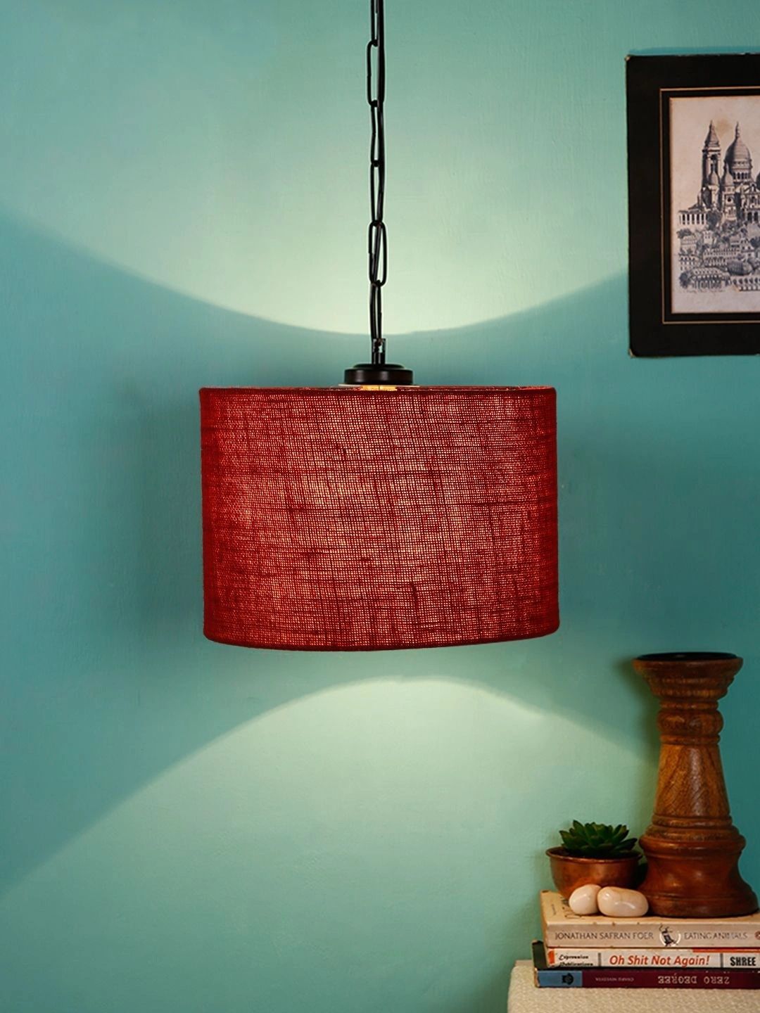 Myntra Elegant Homes Maroon Textured Contemporary Ceiling Lamp-picture-31