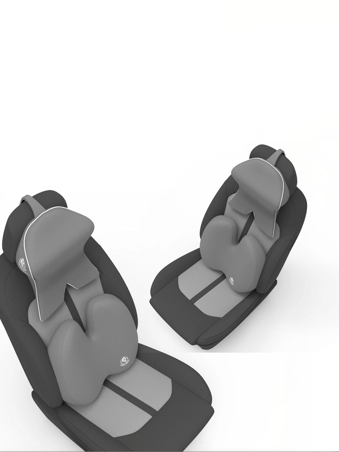 MRRON 2Pcs Grey Car Seat Cushions-picture-14