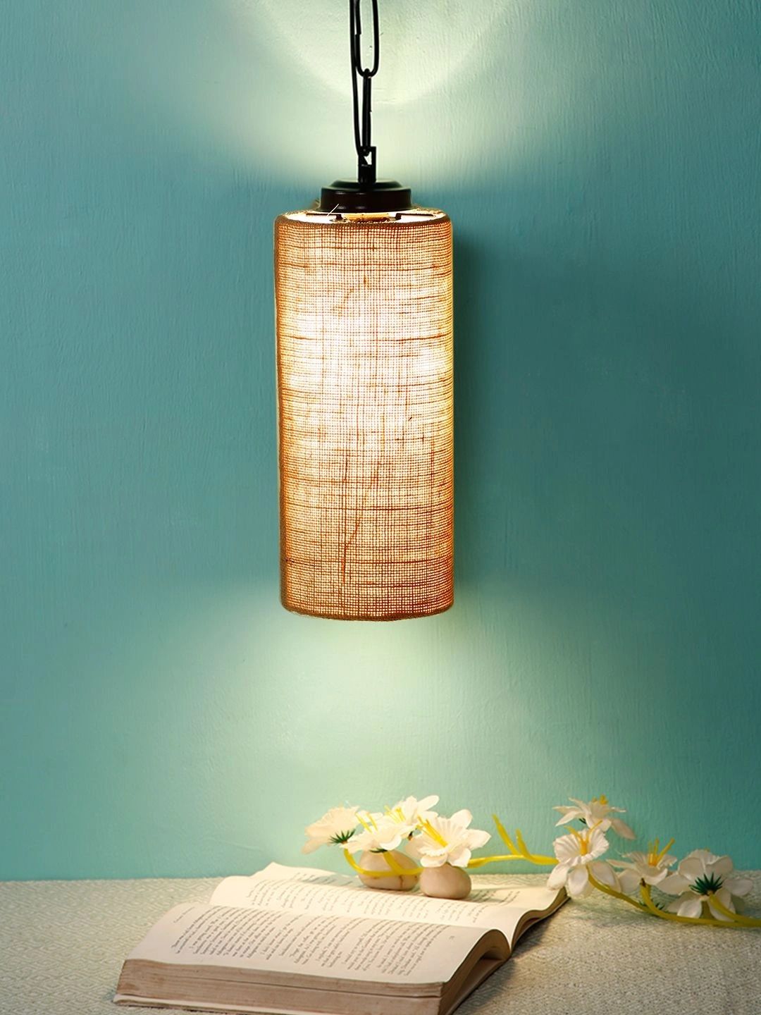 Myntra Elegant Homes Beige Textured Ceiling Lamp-picture-49