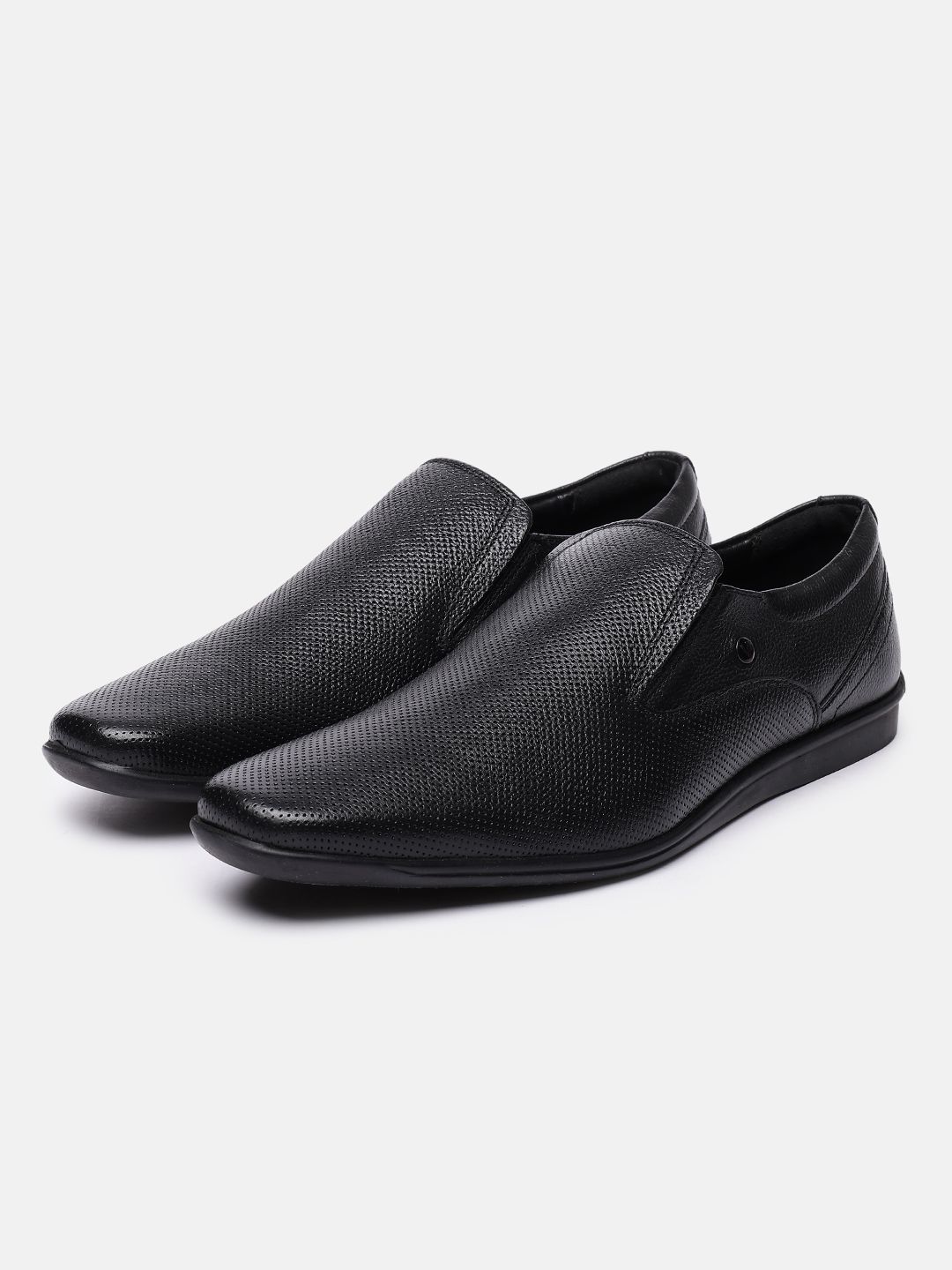Van Heusen Men Textured Leather Pointed Toe Formal Slip-On Shoes-picture-39