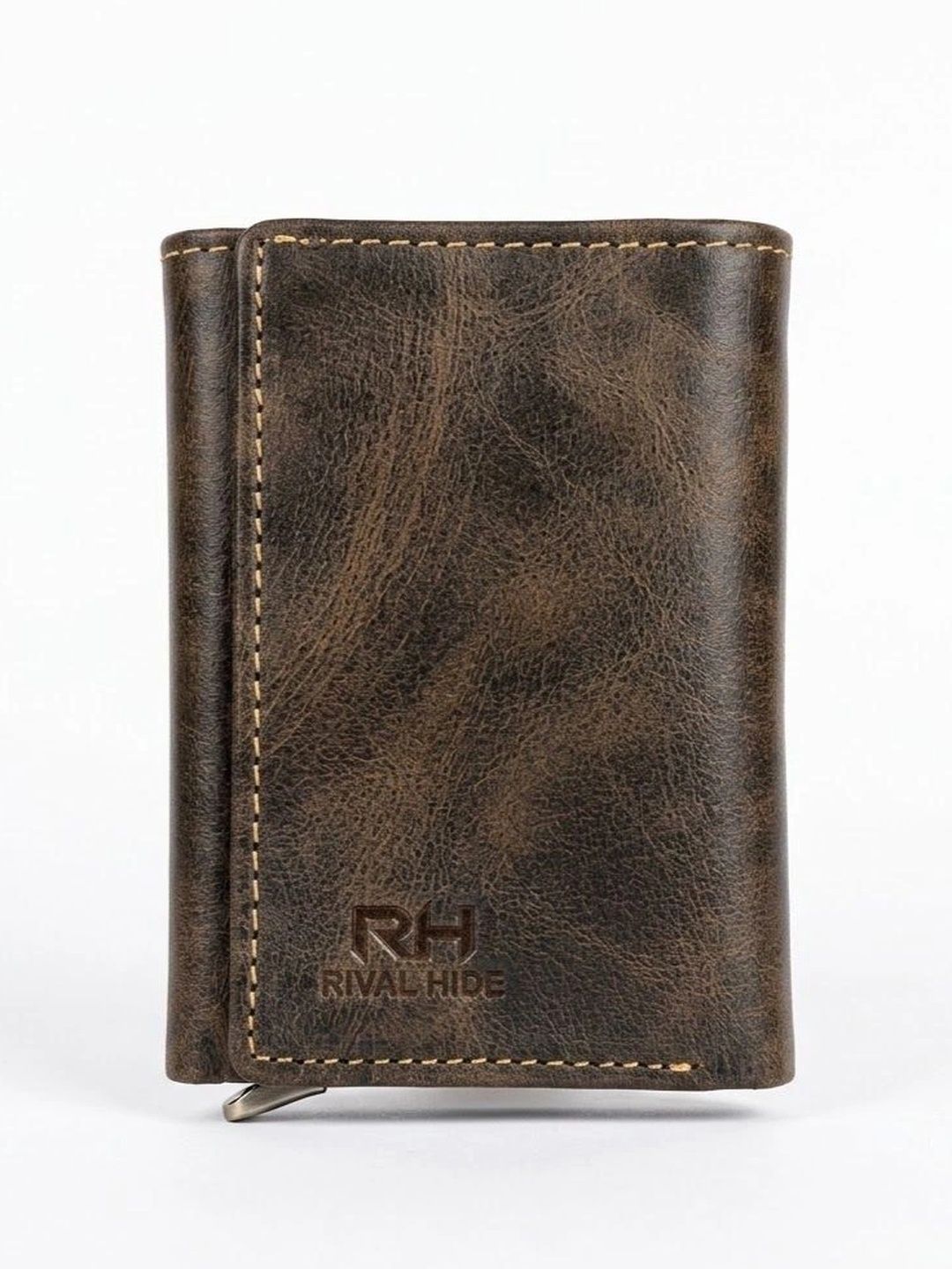 RIVAL HIDE Men Textured Leather Two Fold Wallet-image-28