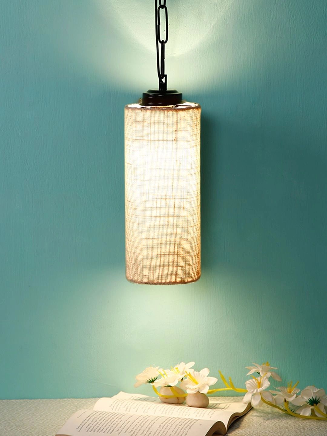 Myntra Elegant Homes White Textured Ceiling Lamp-picture-13