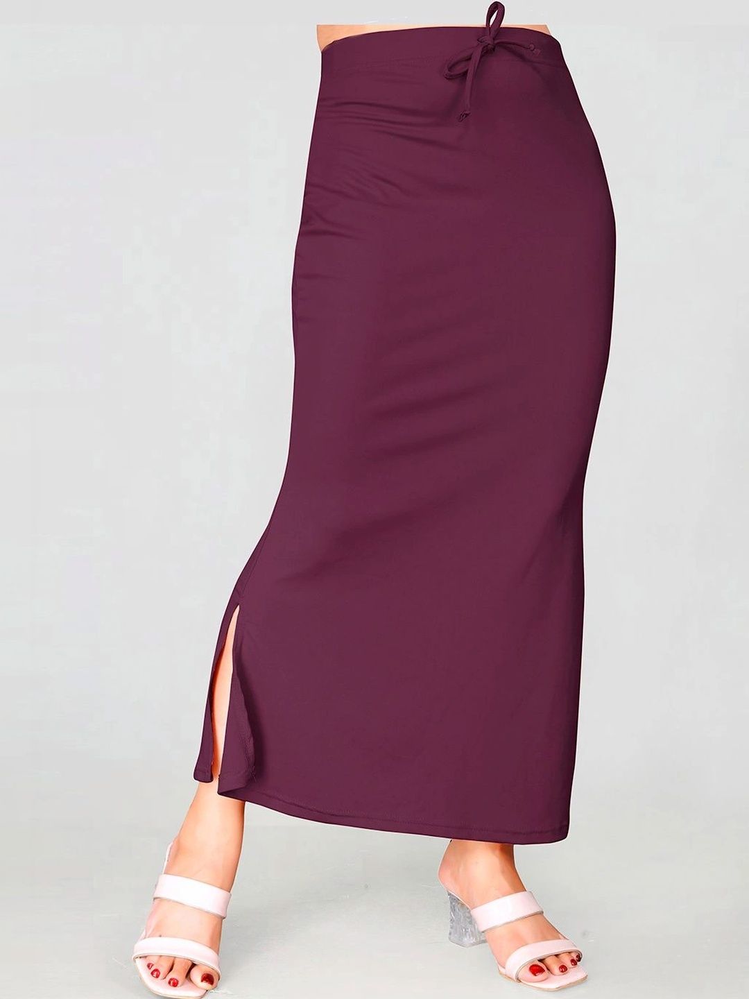 MISS WEARS Stretchable Fish Cut Saree Shapewear With Side Slit & Drawstring-picture-20
