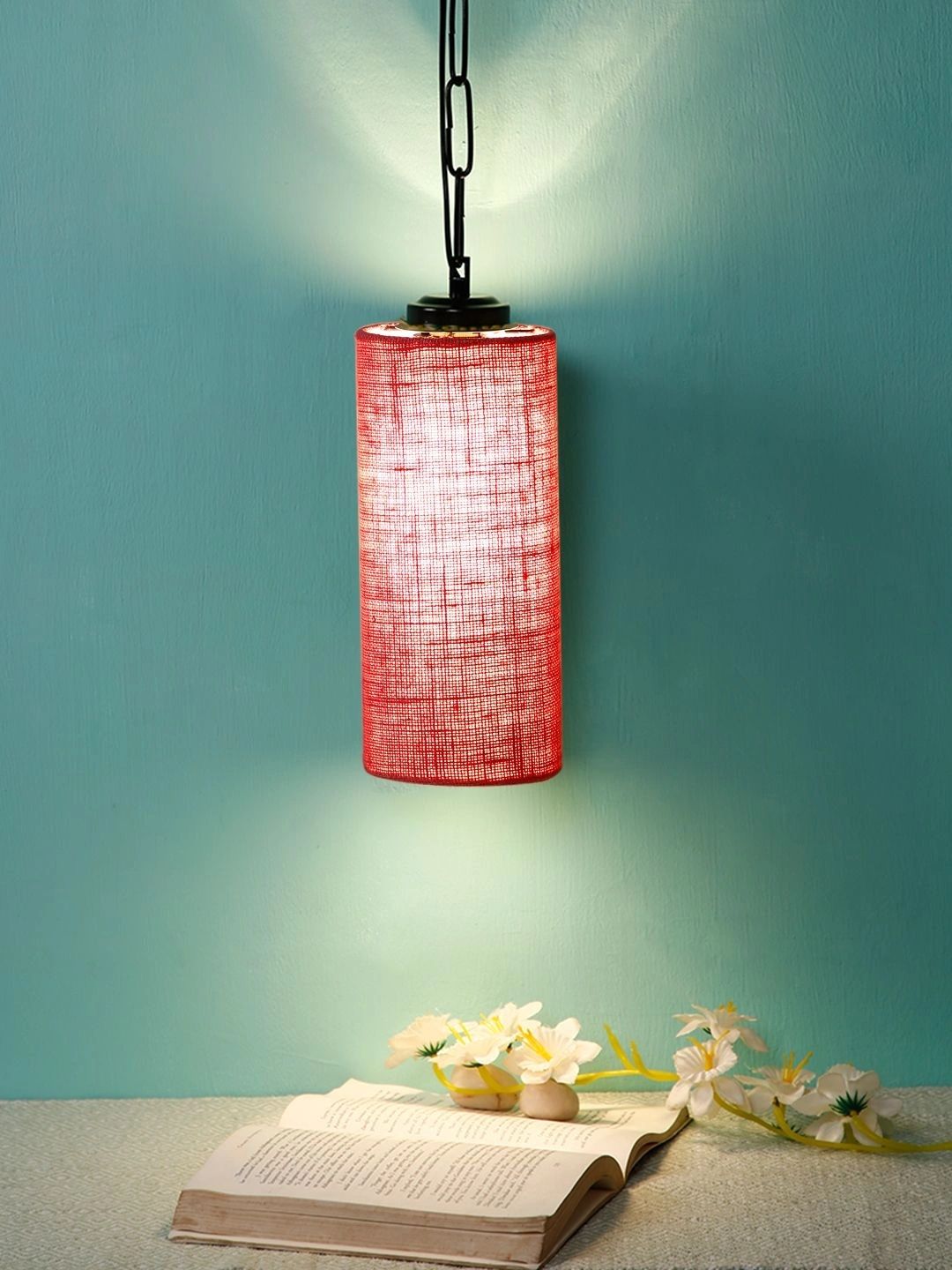 Myntra Elegant Homes Pink Textured Contemporary Ceiling Lamp-picture-40