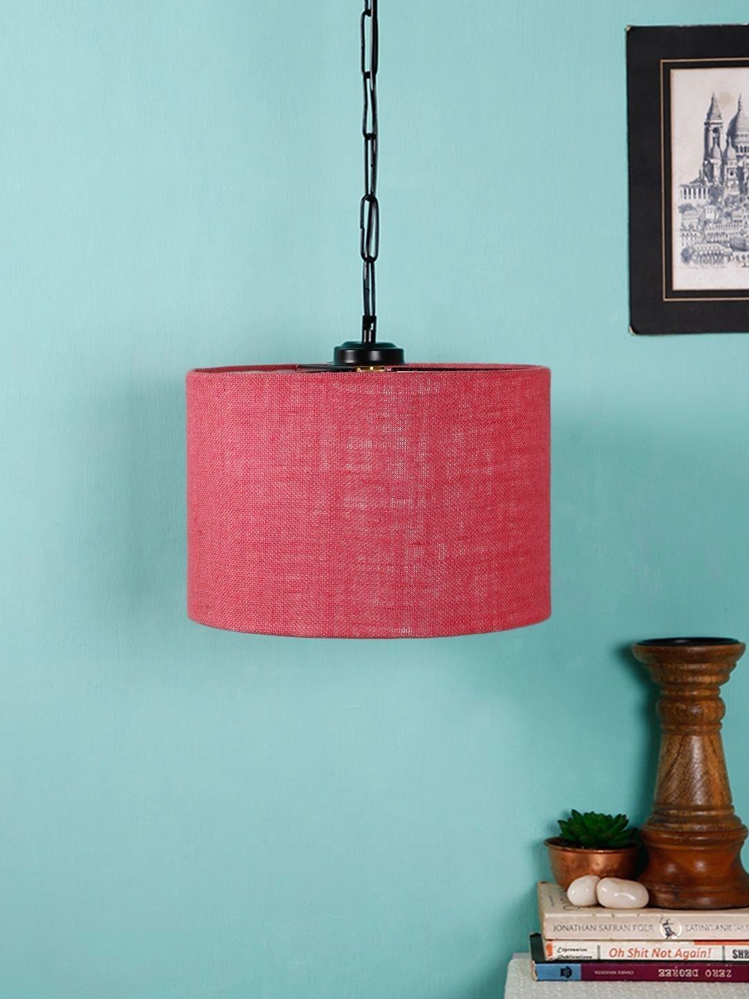 Myntra Elegant Homes Pink Textured Contemporary Ceiling Lamp-picture-22
