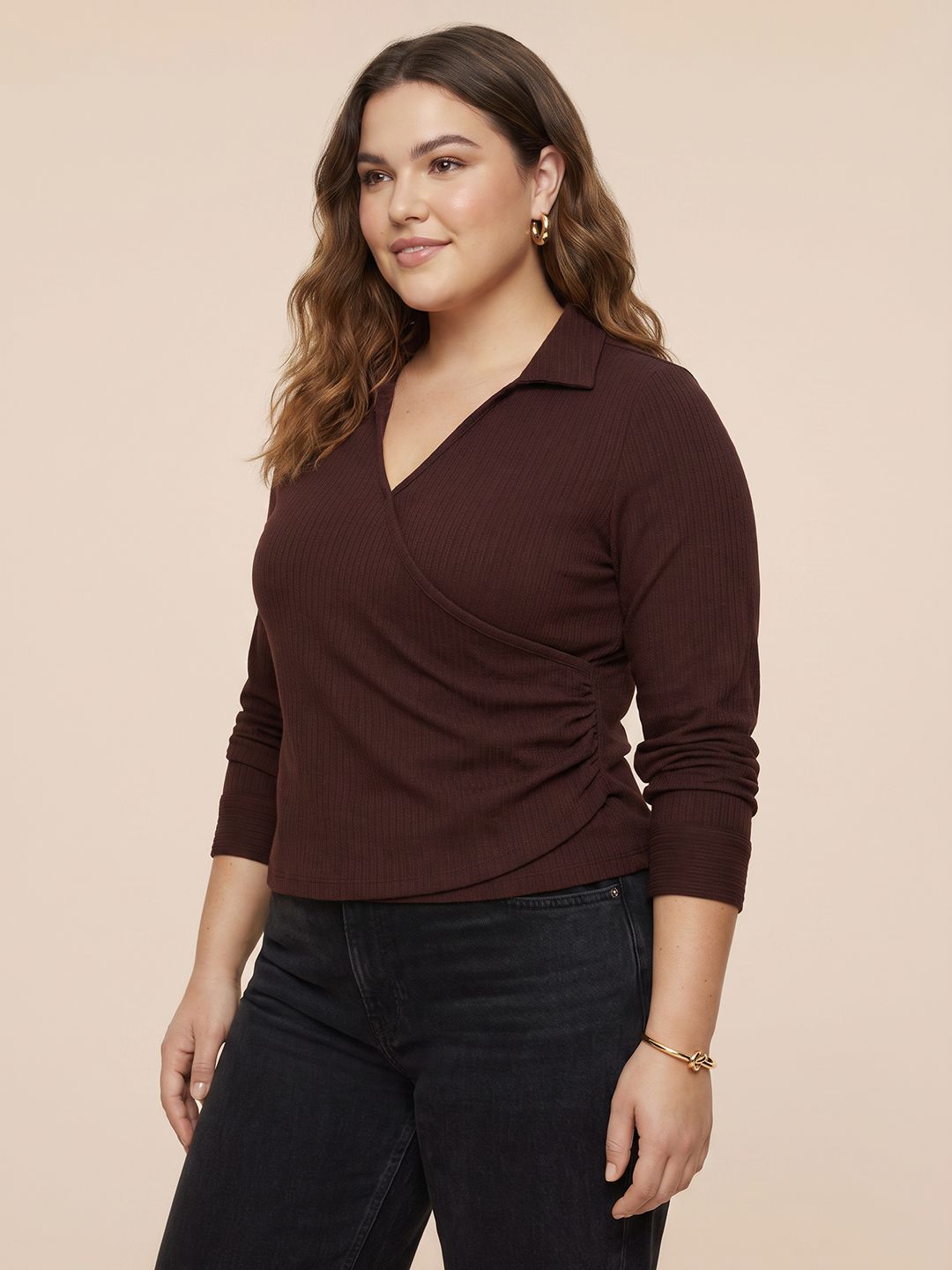 Sztori Plus Size Self Design Wrap Top-picture-37