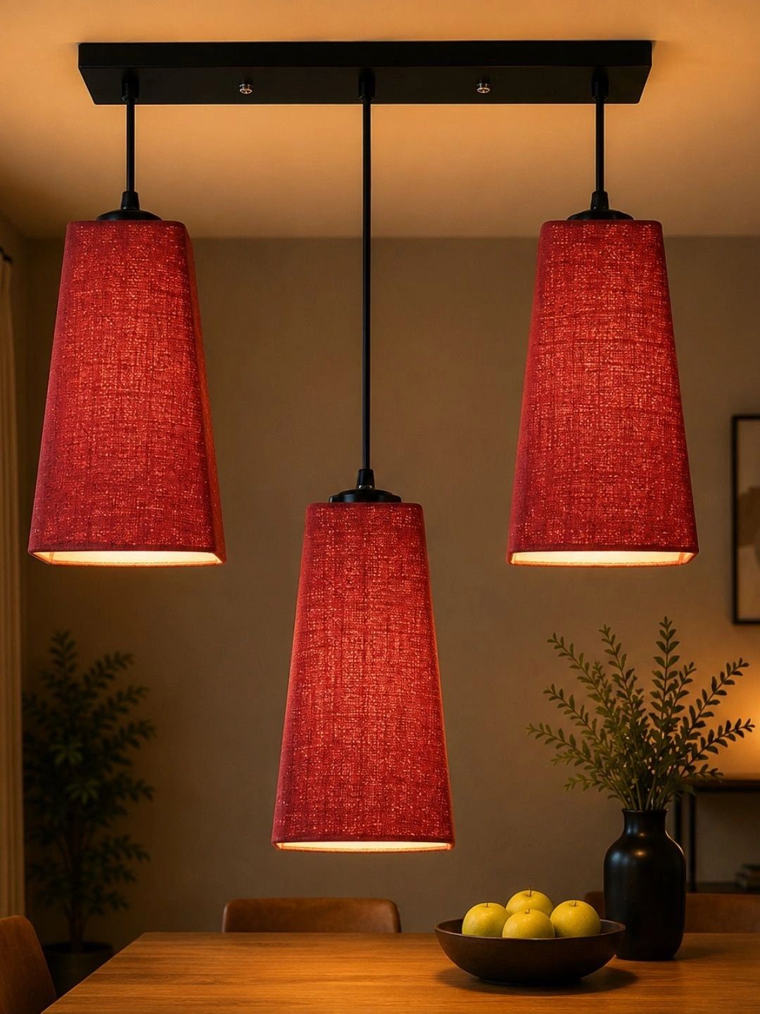 Myntra Elegant Homes Maroon Textured Contemporary Ceiling Lamp-picture-15