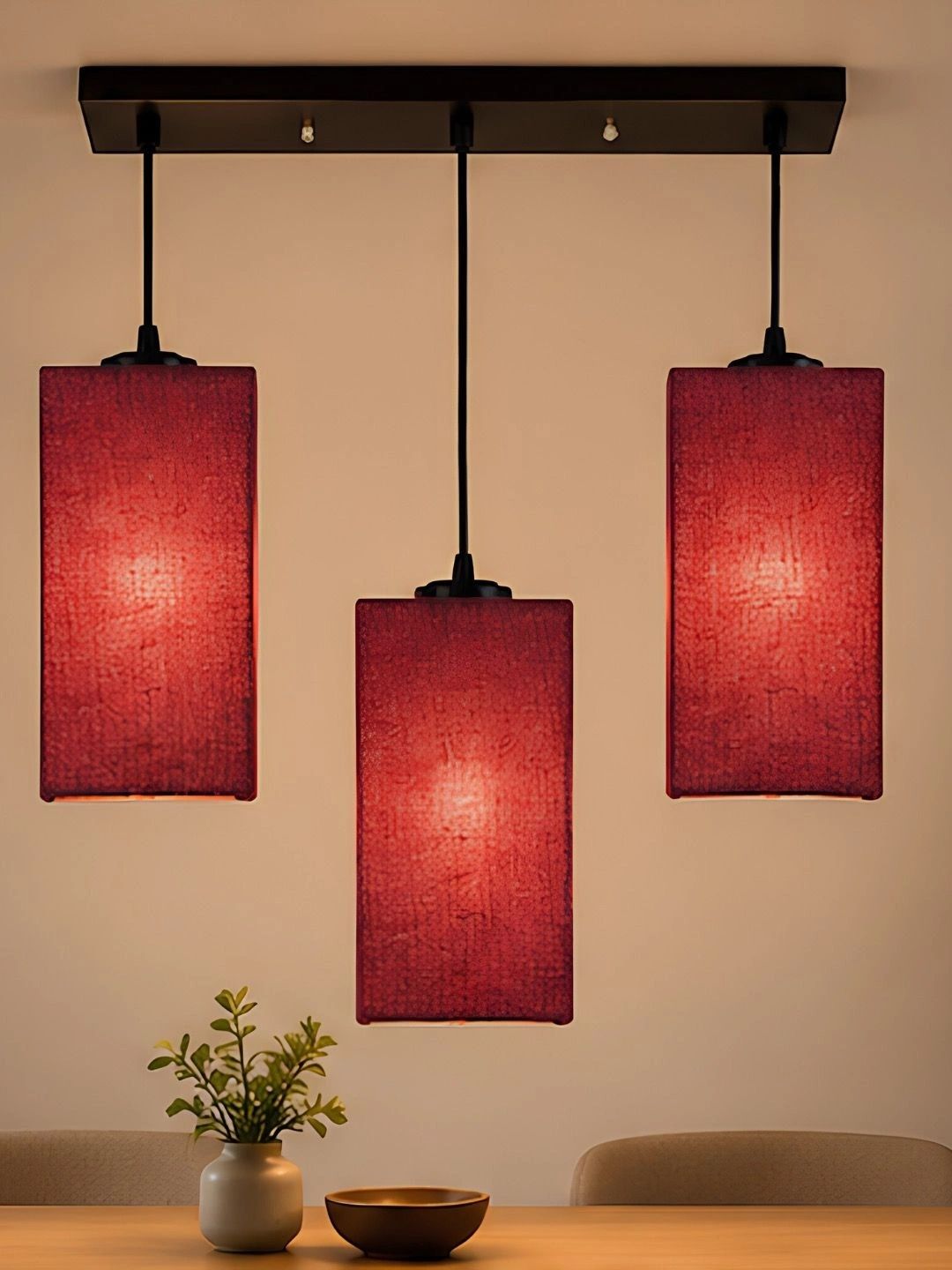Myntra Elegant Homes Maroon Traditional Ceiling Lamp-picture-14