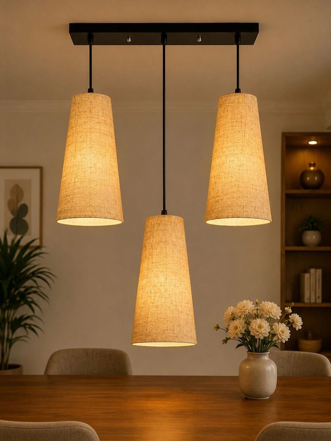 Myntra Elegant Homes Beige Textured Contemporary Ceiling Lamp-picture-15