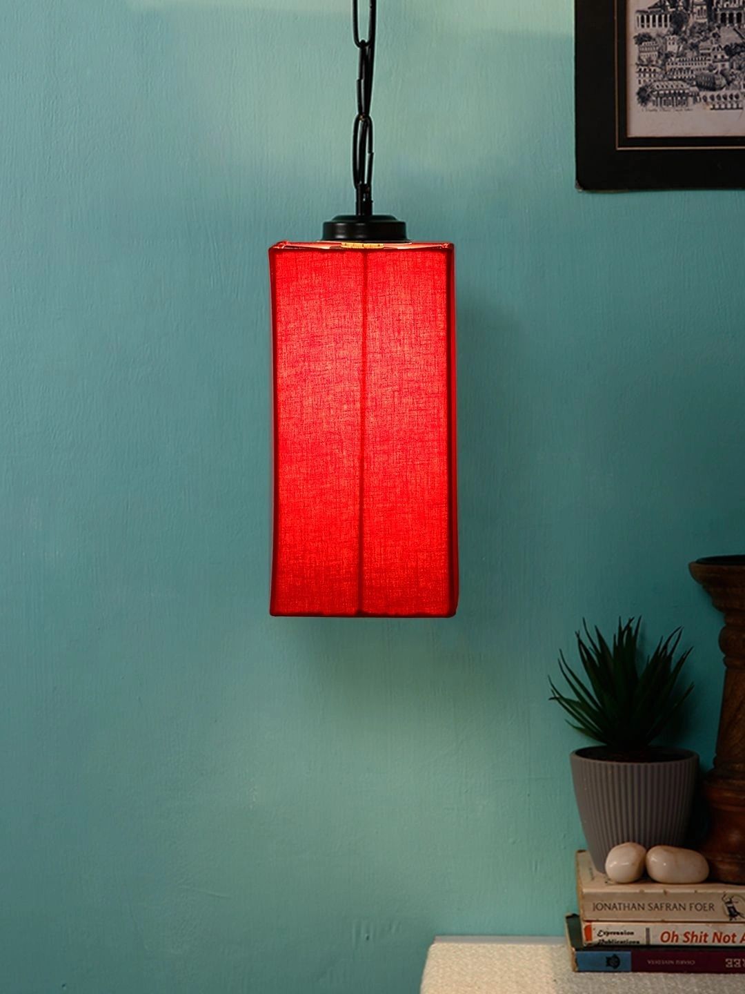 Myntra Elegant Homes Red Textured Contemporary Ceiling Lamp-picture-42
