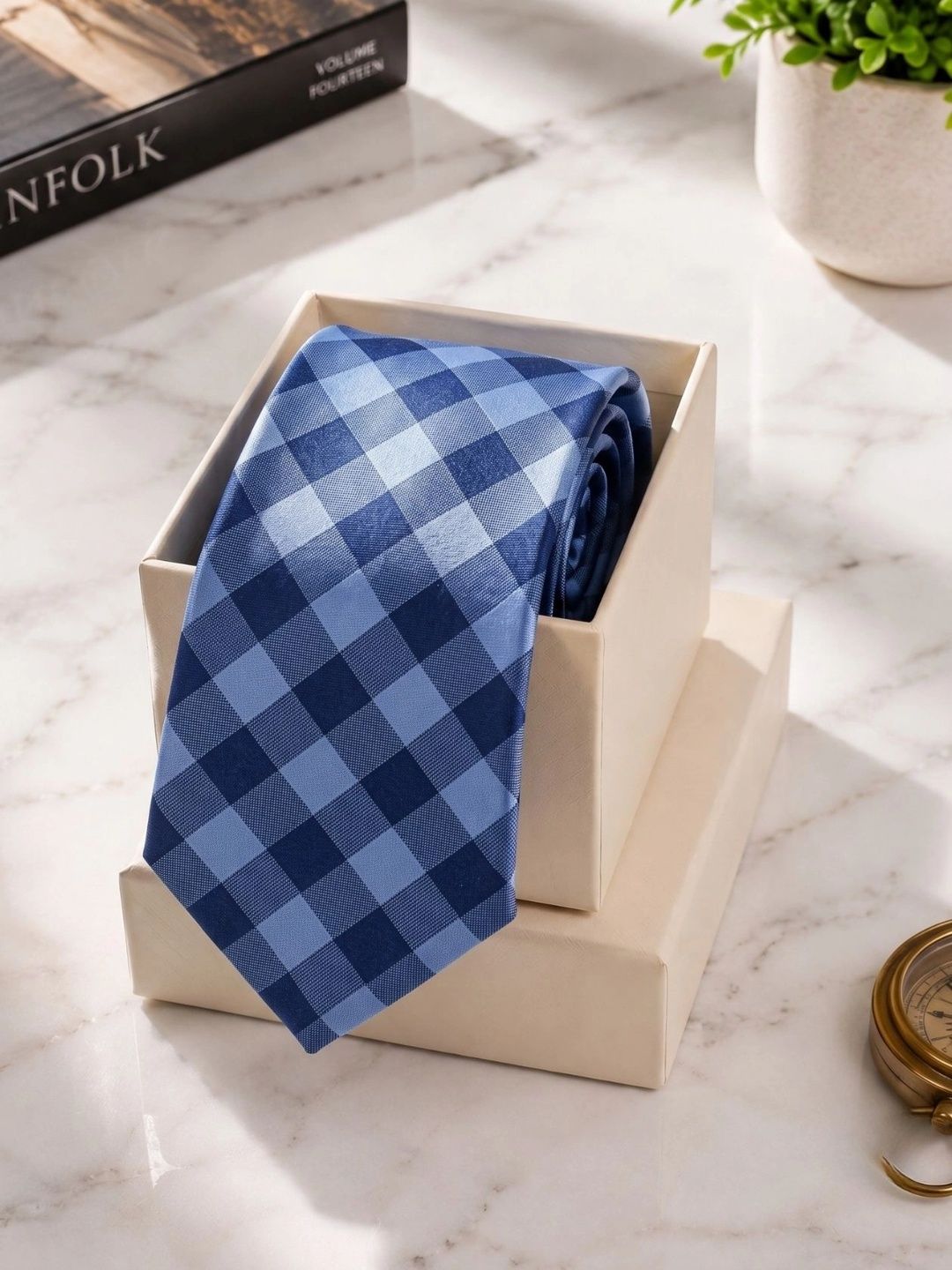 Tie Benon Men Checked Broad Tie-picture-51