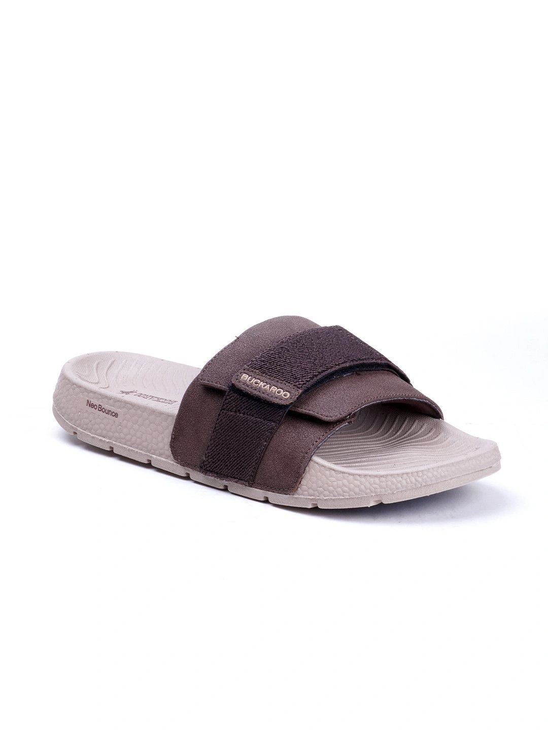 Buckaroo Men Colourblocked Rubber Sliders-picture-36