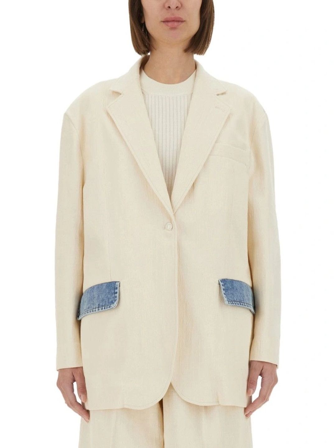 MOSCHINO Women Tailored Jacket with Patchwork-picture-40