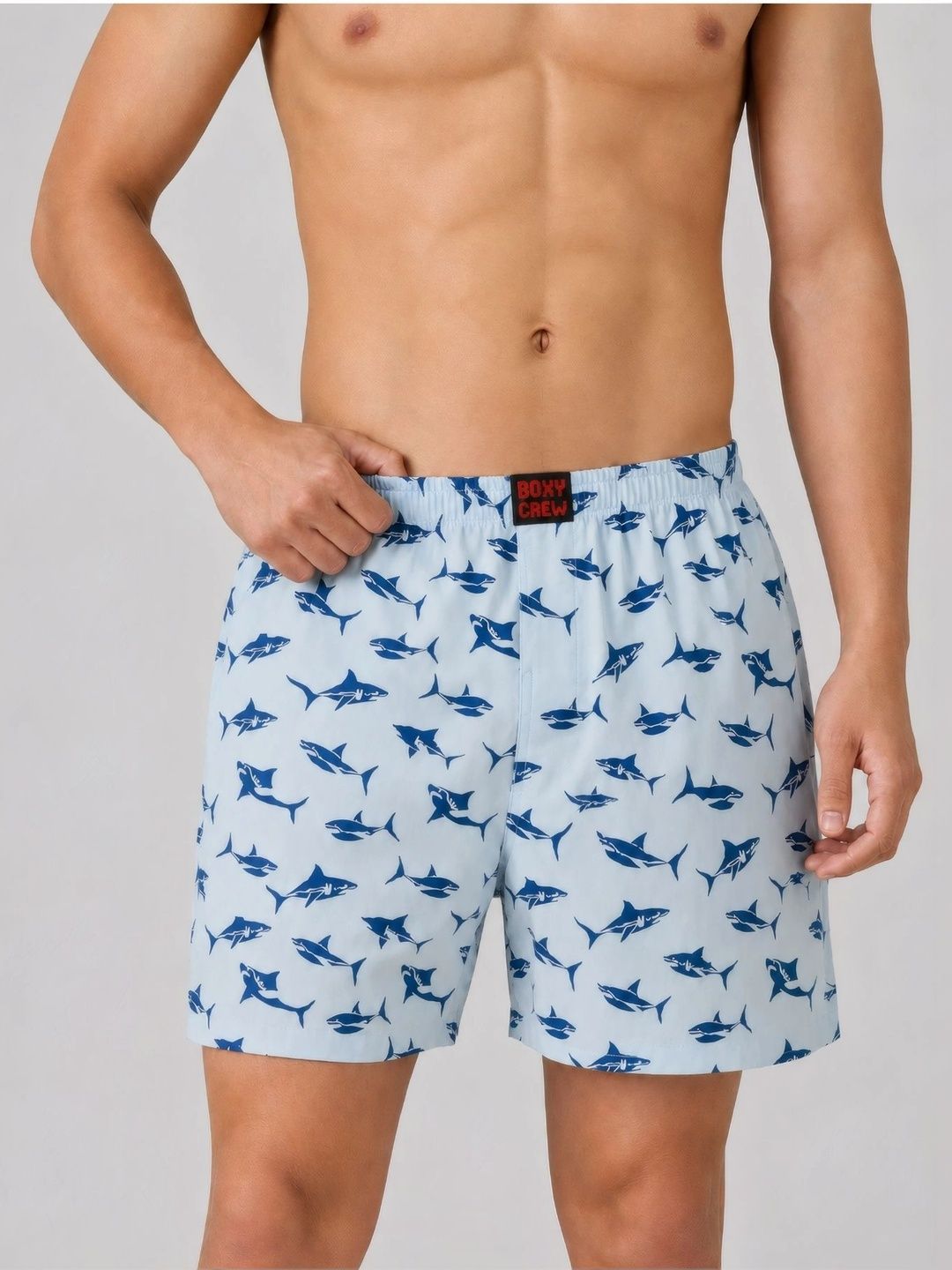 Boxy Crew Printed Pure Cotton Boxers-image-35