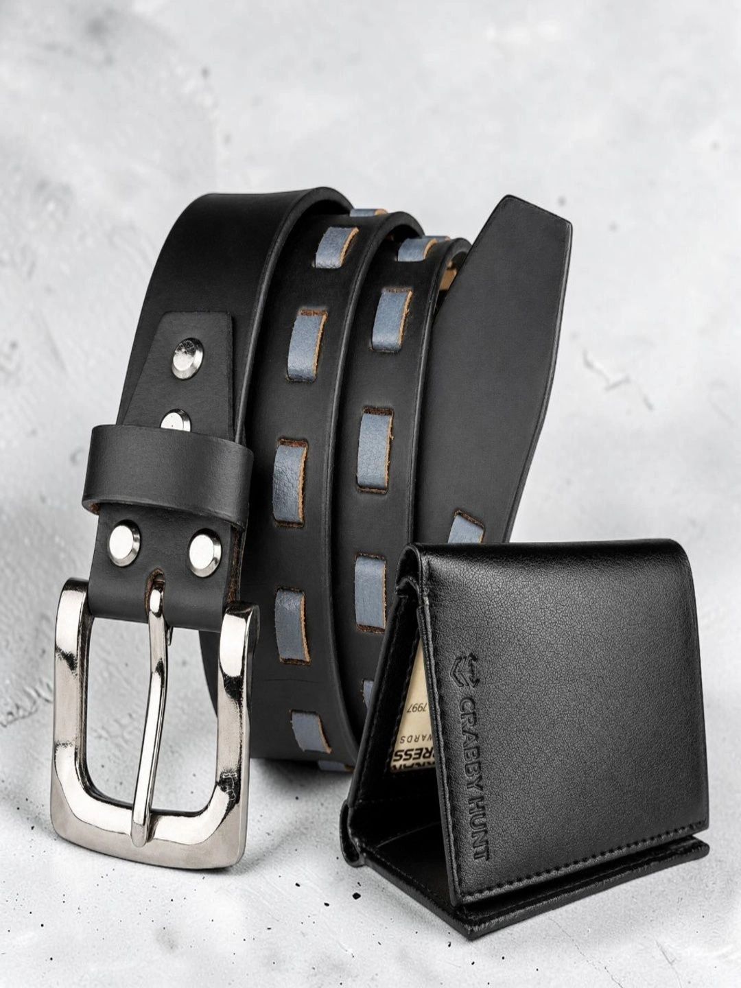 Crabby Hunt Men Textured Leather Belt-picture-25