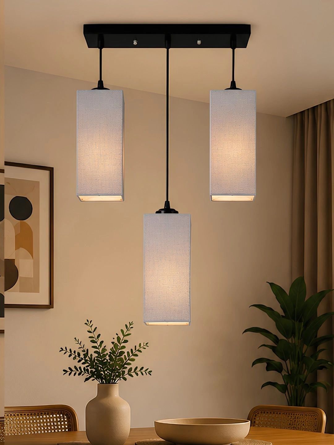 Myntra Elegant Homes Grey Contemporary Ceiling Lamp-picture-14