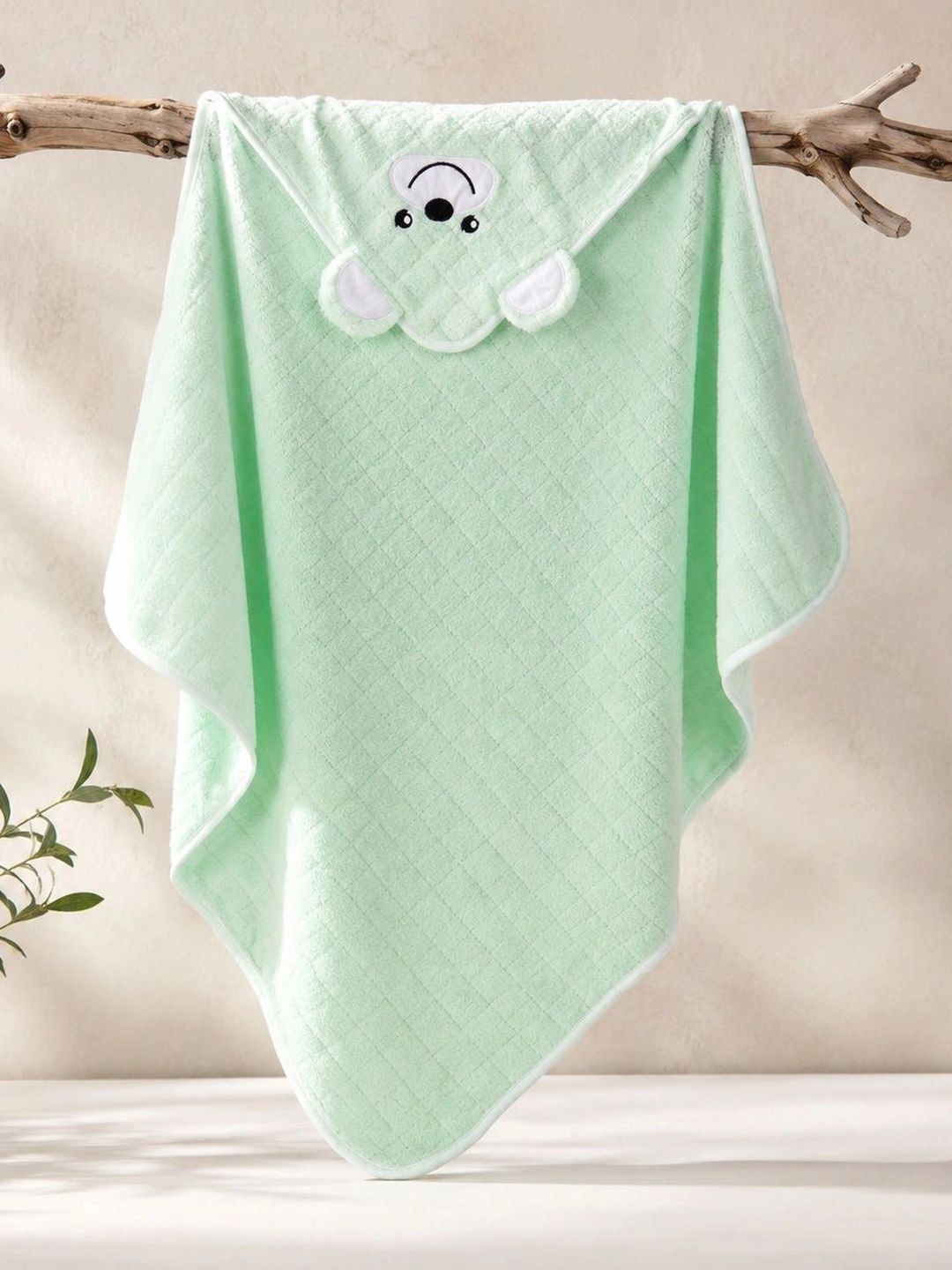 Thelittlebunny Green 1 Printed Terry Cotton 300 GSM Bath Towel-image-45