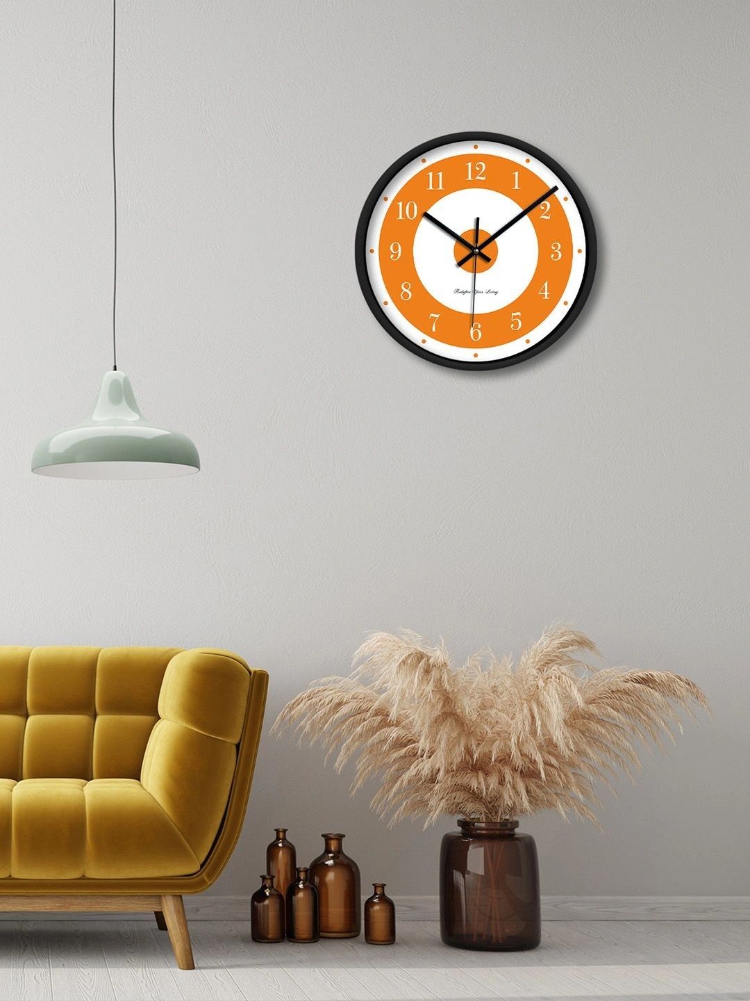 Wonder Home Walls White & Orange Wall Clock-picture-37